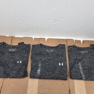 Under Armour Women's Plus L Loose Heatgear Shirt Top Gray Stretch  3 of